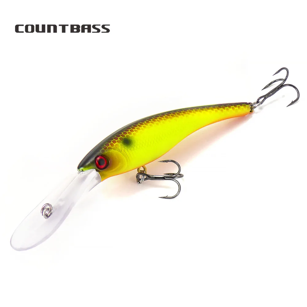 COUNTBASS Crankbaits Plástico Duro Pesca Wobblers Shad Minnow Bass Pike Perch Angler's Lure 90mm 13g
