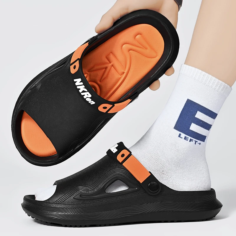 

2026 New Design Men Slippers Sandals Dual-use Non-slip Massage Comfortable Male Summer Shoes Cool Fashion Slippers Outdoor 0812