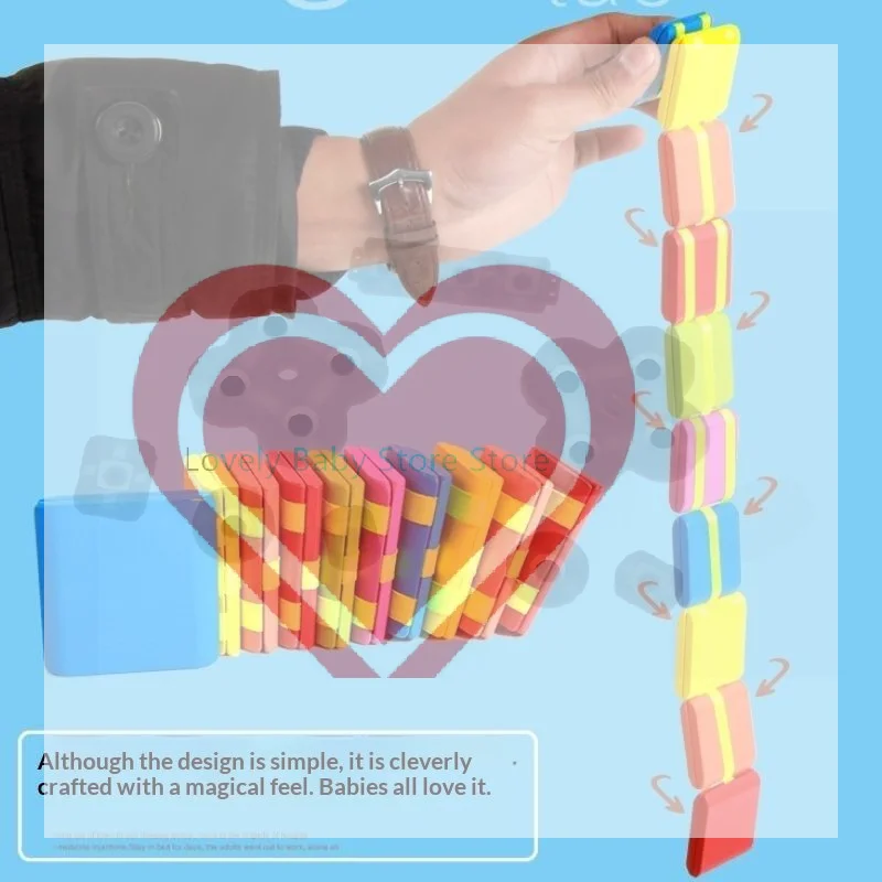 【BS】Wooden Educational Color Cognitive Toy Montessori Early Educational Sensory Puzzle Block Magic Show Flipping Building Block
