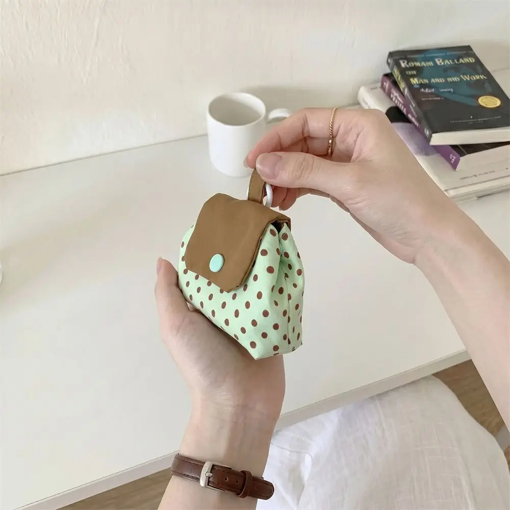 Multifunctional Plaid Polka Dot Storage Bag Print Cute Small Cosmetic Bag Cotton Flower Floral Organizer Bags Travel