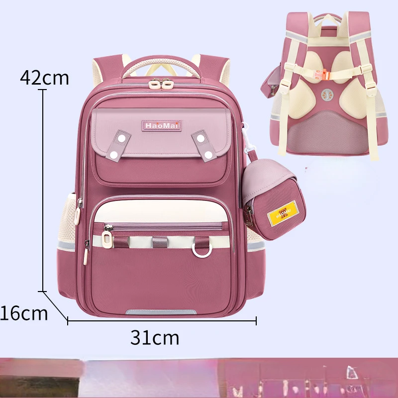 Kids Backpack for Boys Girls Large Capacity School Bookbag with Reflective Strip Lightweight Elementary Daypack