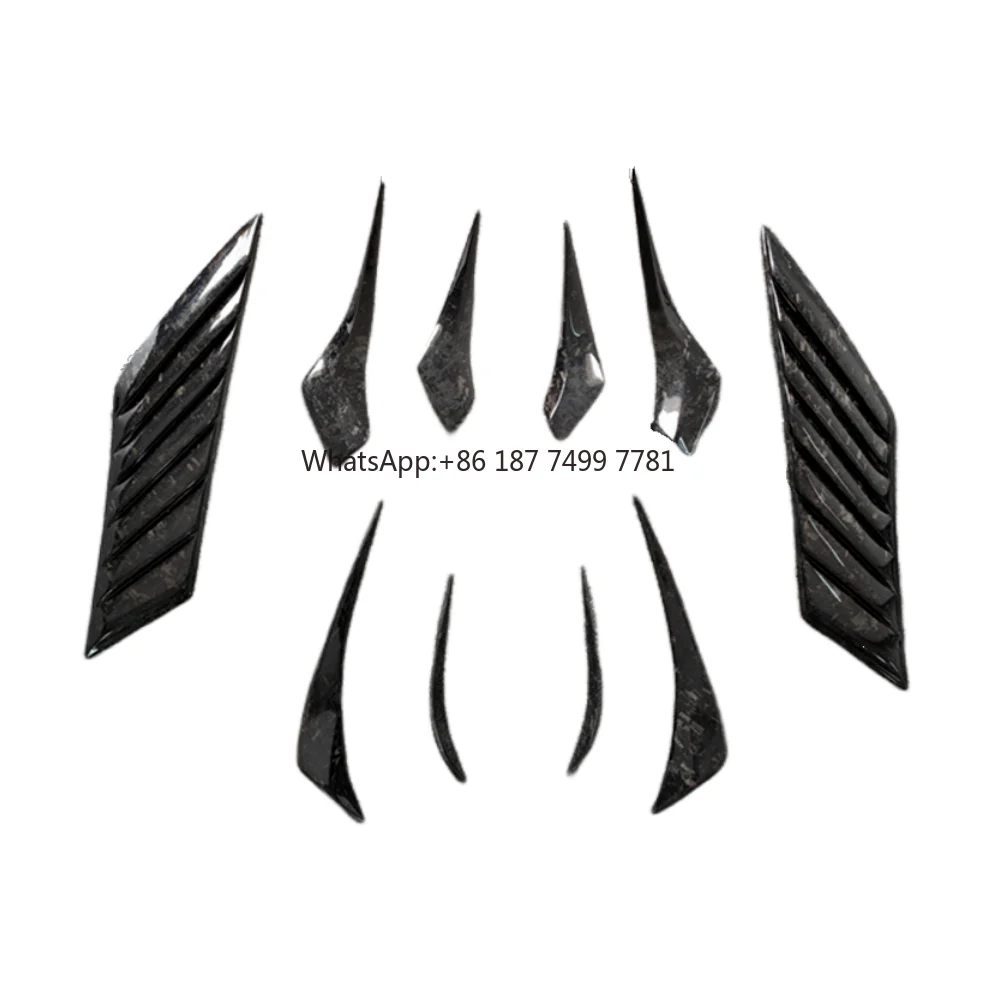 

EB Style Carbon Fiber Forged Pattern with Front Spoiler Rear Bumper Lip Fender Vent and Side Skirt Body Kit for . I8