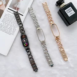 Metal Bracelet Strap For Xiaomi Mi Band 8 7 6 5 4 Stainless Steel Miband 7 6 5 Replacement Wristband For Xiaomi Mi band 4 3 Belt