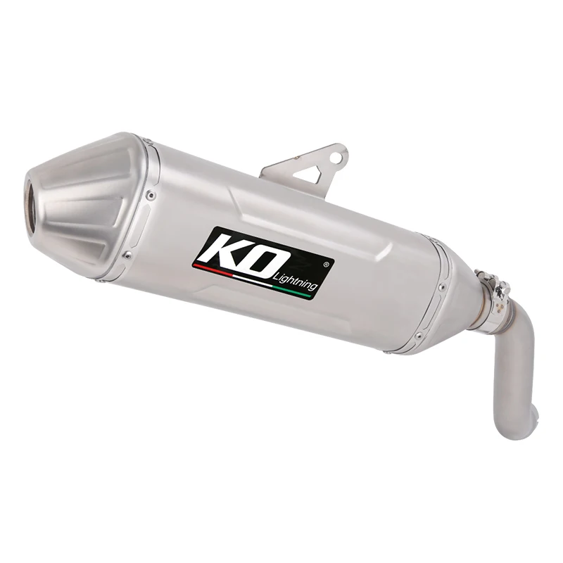 700MT 2025 2026 Cfmoto Motorcycle Exhaust Mid Link Pipe Slip On Silver 750mm Muffler With DB Killer Stainless Steel Tail Tip