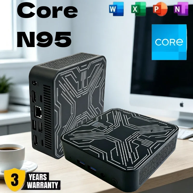 New Mini PC Portable Intel Core N95 Gamer Mini Computer 16GB RAM 512GB 1TB SSD 1000M Ethernet Gaming PC Desktop