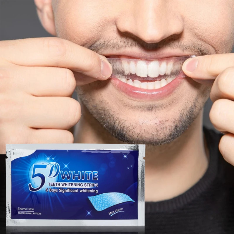 7 أزواج من شرائط تبييض الأسنان المرنة المزدوجة للعناية بصحة الفم شرائط تبييض لقشرة الأسنان الصناعية - تبييض الأسنان #4