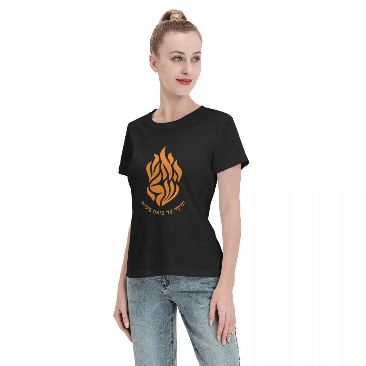 Camiseta hebrea My Fire Rebbe Nachman para mujer, ropa de calle con cuello redondo, camisetas de manga corta para mujer, ropa de verano, Tops