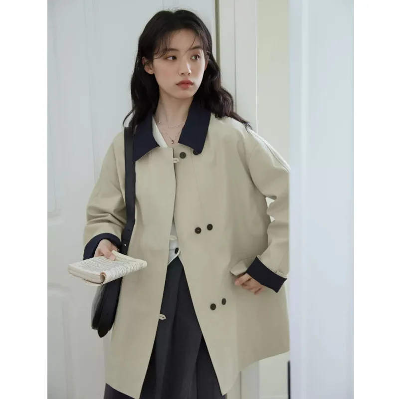 

Новая зимняя короткая свободная хлопковая куртка, утолщенная повседневная женская верхняя одежда высокого качества контрастного цвета