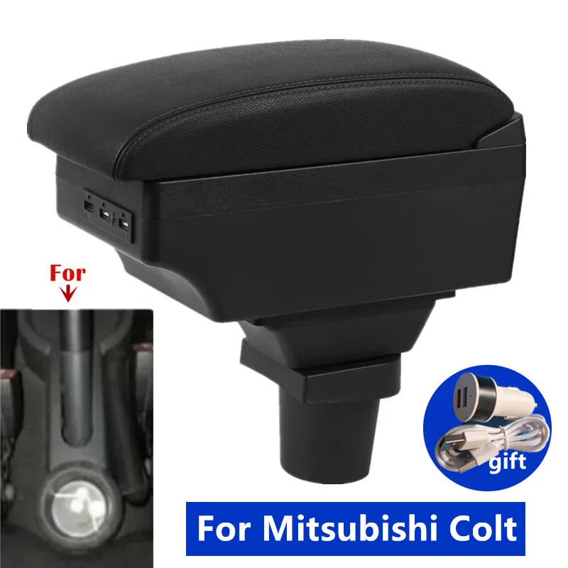 Reposabrazos de coche para Mitsubishi Colt Z30, caja de reposabrazos para Mitsubishi Colt, interfaz de caja de almacenamiento, accesorios de reequipamiento dedicados para coche