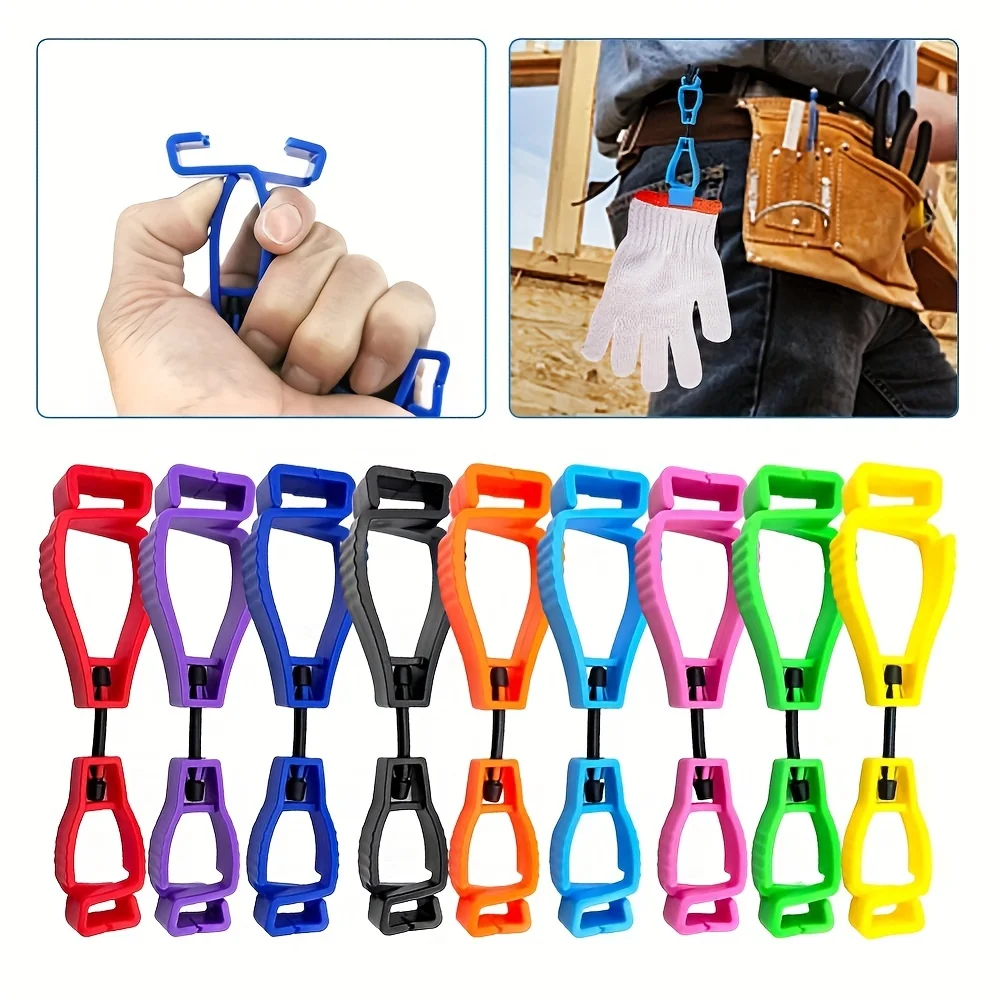 5-20pcs Random Plastic Glove Clip Work Glove Clip Work Safety Clip Work Glove Supplies Glove Anti-lost Buckle Waist Buckle