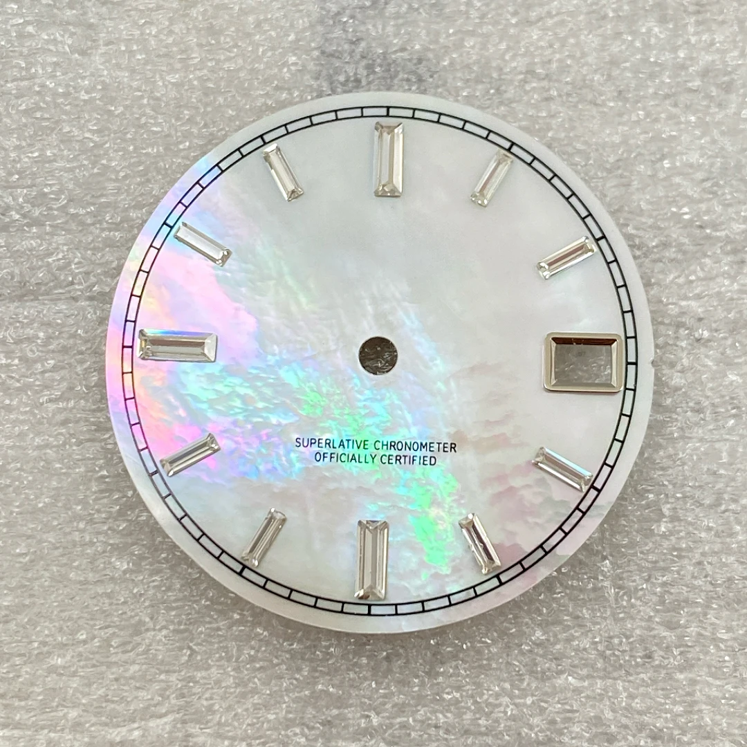 28.5mm Diamond Crystal Sunburst Watch Dial Suitable for NH35/36 Automatic Mechanical Movement Modified Accessories Colorful Dial