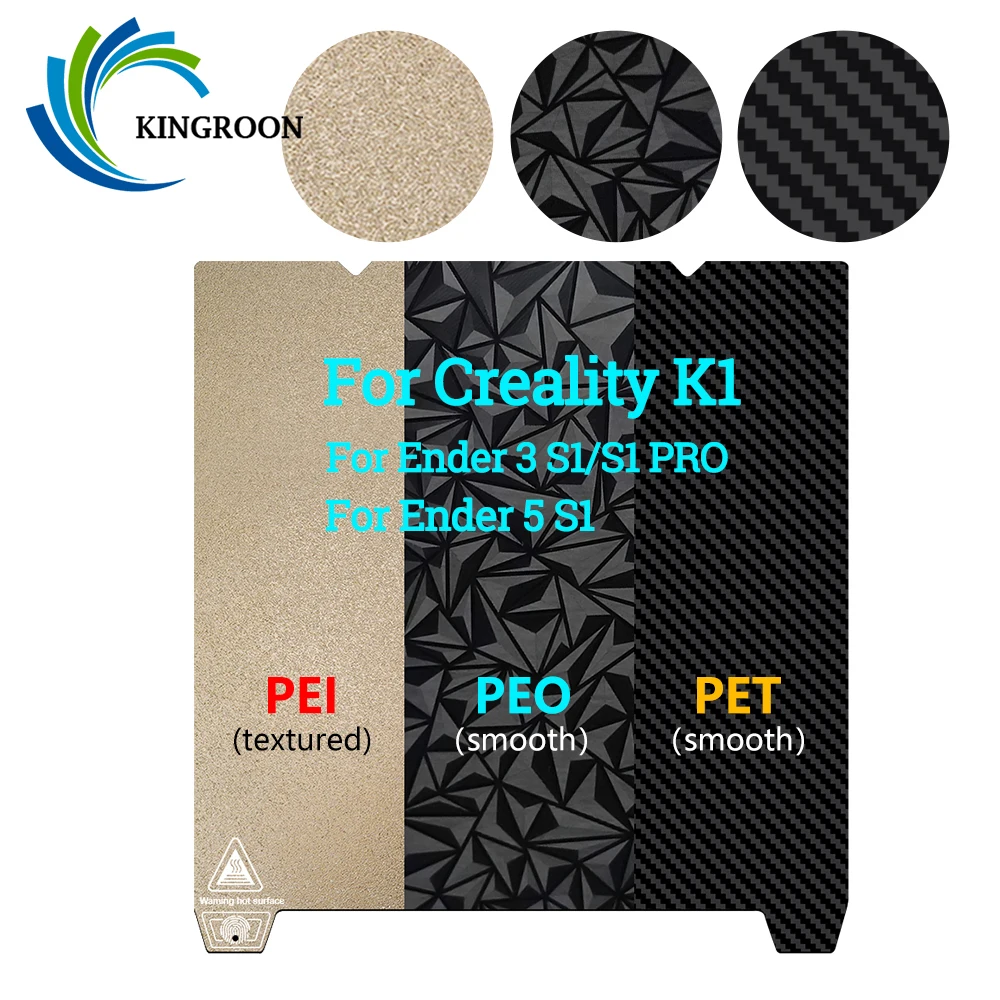 Upgrade Bed PEY PEO+PEI Sheet Double Side Heat Bed 235/310mm PEI Magnetic Base Build Plate For Ender 3 S1/S1 Pro For Creality K1