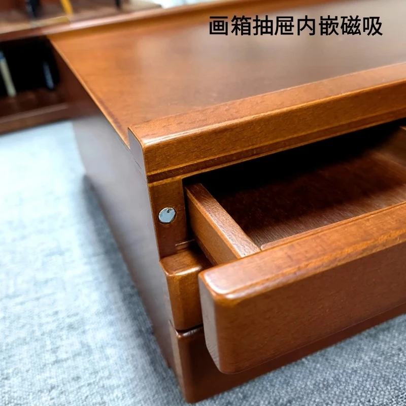Solid wood storage Brush storage box Walnut color Chinese style