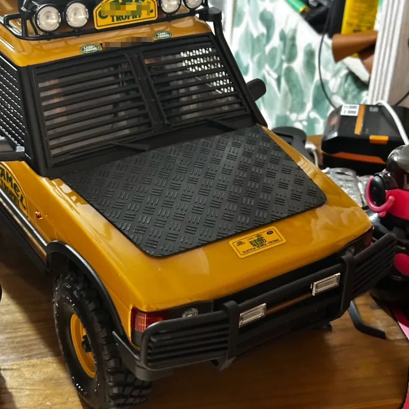 For FMS FCX10 1/10 RC Crawler Simulated Front Hood Iron Plate Custom Decor Mod Part Off‑Road Truck DIY Upgrade Spare Accessory