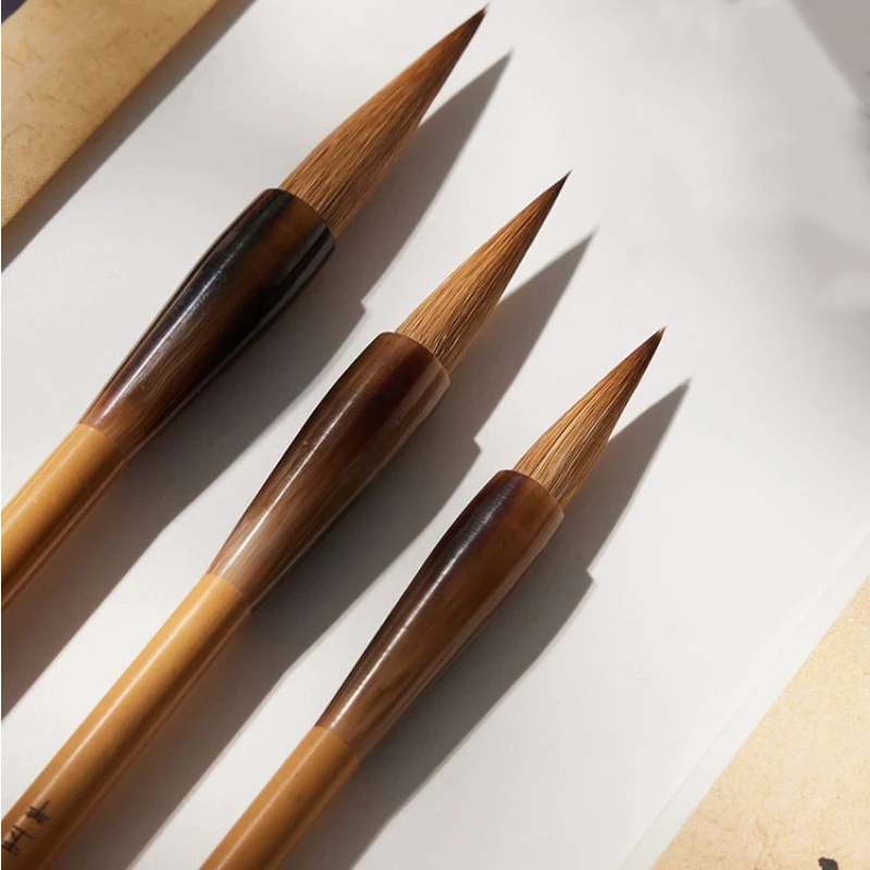 Long-pointed Mixed Hair Calligraphy Wrinting Brush Ouyang Style Regular Script Brush Traditional Chinese Painting Art Supplies