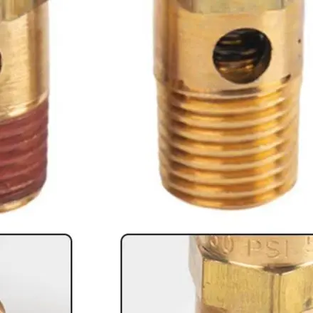 Brass Pressure Relief Safety Valve 1/4 NPT 4 Pack for Automotive and Industrial Compressors with 125PSI to 270PSI Range