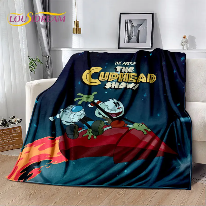 

Cuphead and Mugman,Game Gamer Soft Plush Blanket,Flannel Blanket Throw Blanket for Living Room Bedroom Bed Sofa Picnic Cover Kid