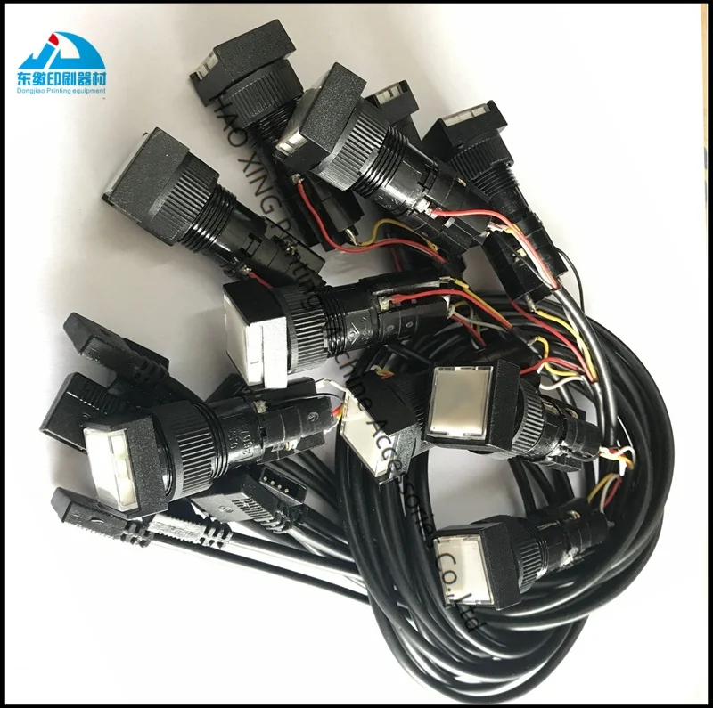 

Printing Machine Spare Parts for Heidelberg CPC Bush Button Control Switch With Cable 71.186.4421 SM102 SM74 SM52 Switch Button