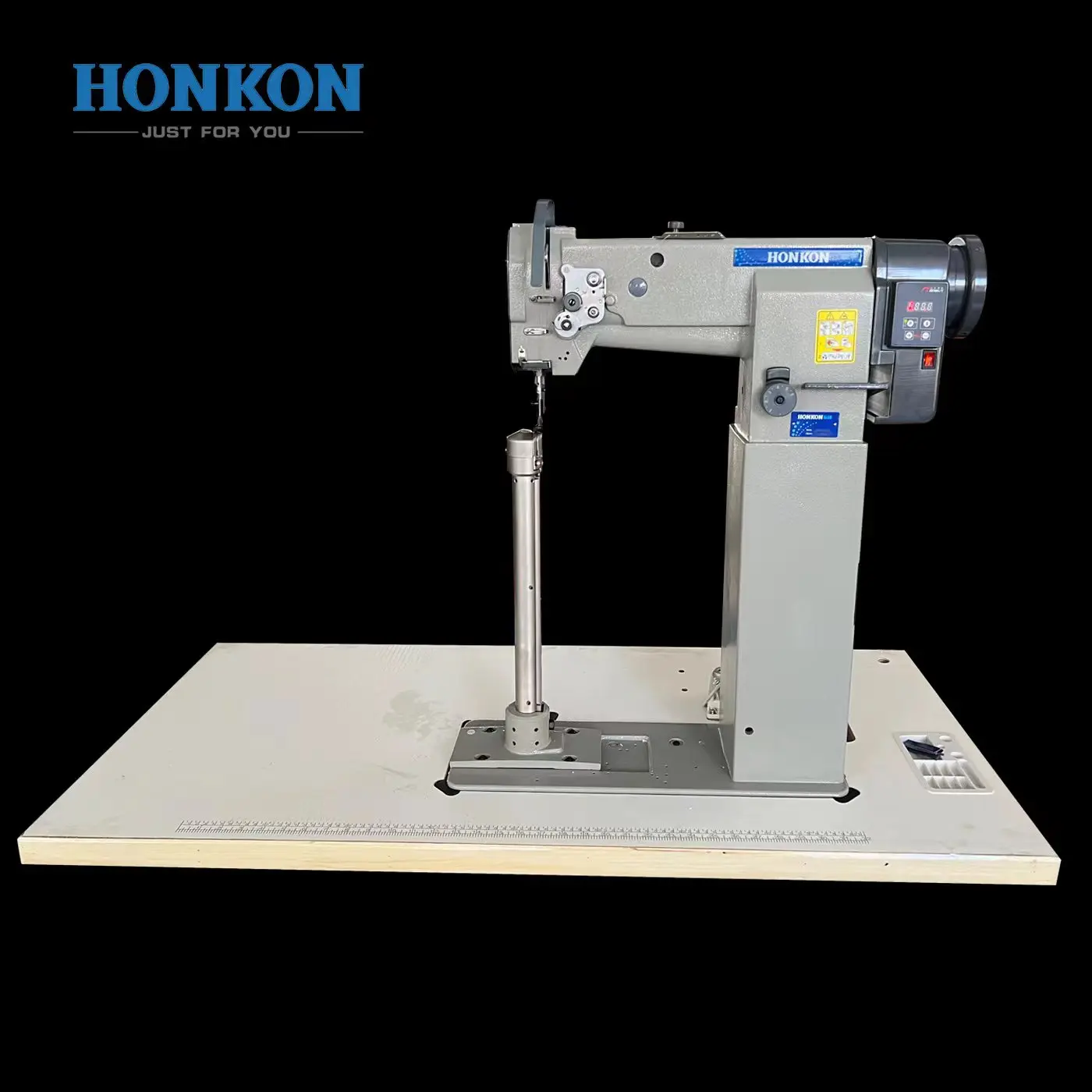 

Single Needle Lockstitch Industrial Sewing Machine HK-8365/8365D Super High Post Bed Leather Electronic HONKON 62