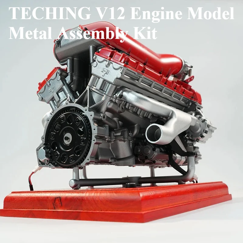

TECHING V12 Engine Model Kit Metal Assembly 800+ Parts Engine Mechanical Toy Gift