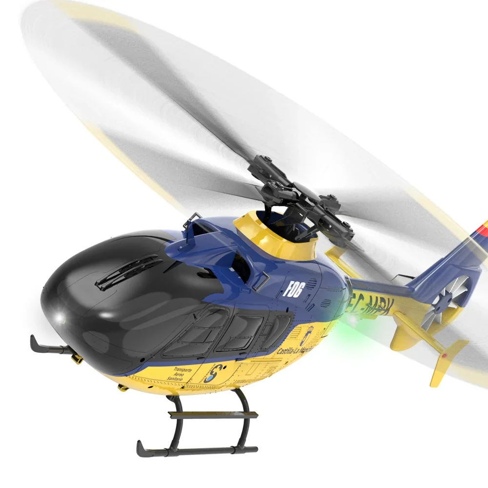 YuXiang YXZNRC F06 6CH Dual Brushless Motor 1:36 EC135 Scale One Key Roll RC Helicopter RTF VS XK K124