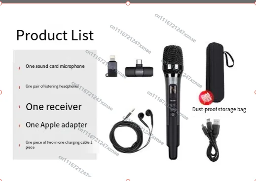 Wireless Sound Card Microphone Set All in One for Mobile Phone Live Broadcasting Singing Karaoke Recording Podcast Home Studio