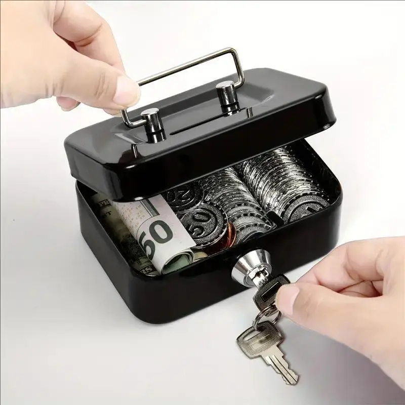 Newly Designed Portable Piggy Bank Compact And Easy To Carry Key Holder With Lock Coin Box