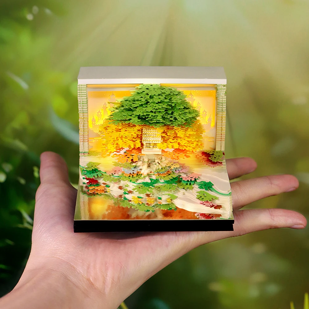 

Time Piece Calendar 2026 3D Calendar 2026 Paper Carving Art Memo Pad Notepad Christmas Gift for Colleague Friend Desktop Decor