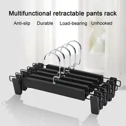 Pants Hanger Pants Rack with Strong Load-bearing Space-saving Telescopic Pants Clip Organizer for Home Wardrobe for Bedroom