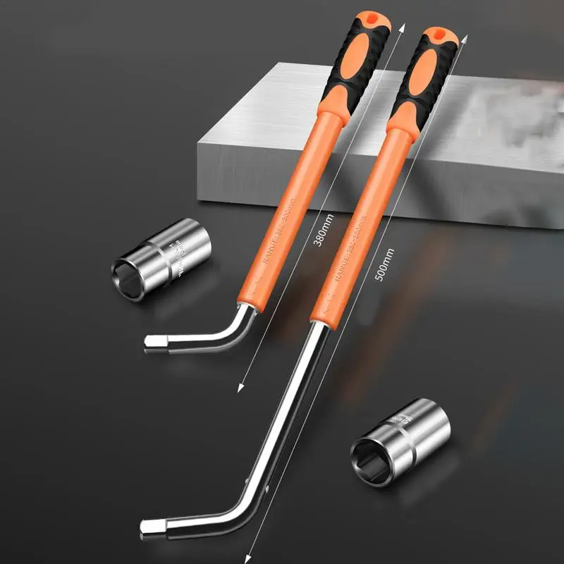 Telescoping Lug Wrench Extendable Wheel Lug Wrench Wrenchs Tire Repair Tools Professional Car Tire Repair Wrench Wheel Nut