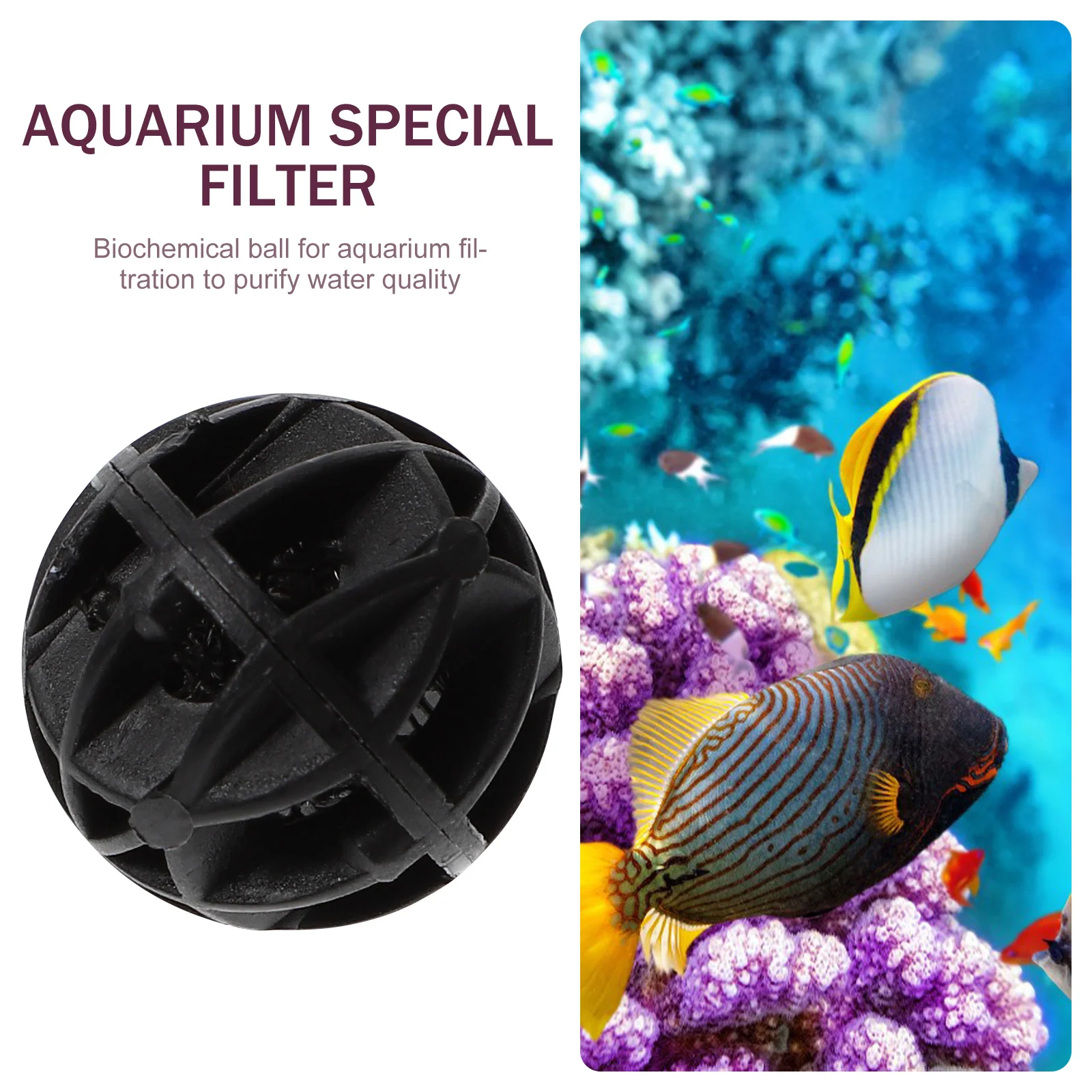 150Pcs Bio Balls Simple Filter Bio Balls Creative Aquarium Filter Bio Balls (Black)