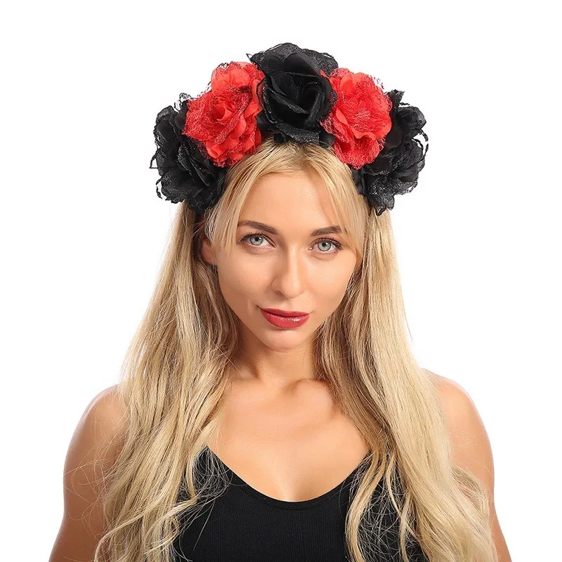 Halloween Dag Van De Dode Haar Hoepel Veelkleurige Bloem Spider Cosplay Hoofdband Haar Accessoires