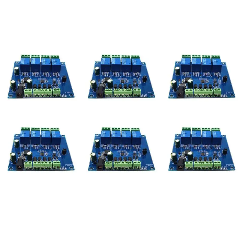 A84E-6X Modbus RTU 4 Way Relay Module 7-24V Relay Module Switch RS485/TTL Input And Output With Anti Reverse Protection