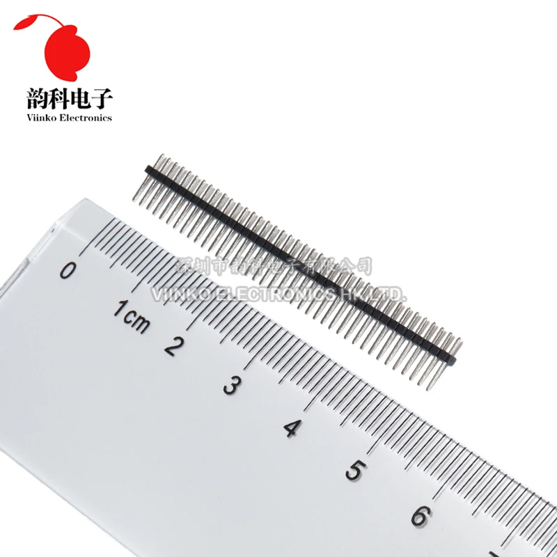 10pcs 1.27mm 40 Pin Male Single Row Pin Header Strip