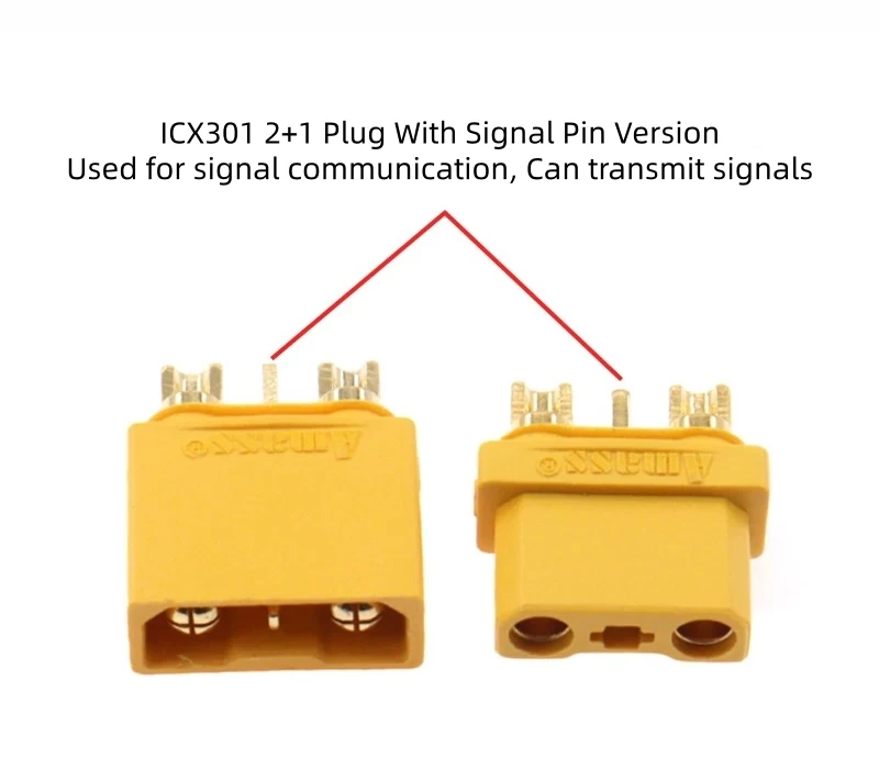 2/5/10 قطعة XT30U ذكر أنثى التوصيل مع إشارة دبوس ICX301 ل RC طائرة نموذجية قوة البطارية شحن واجهة موصل #5