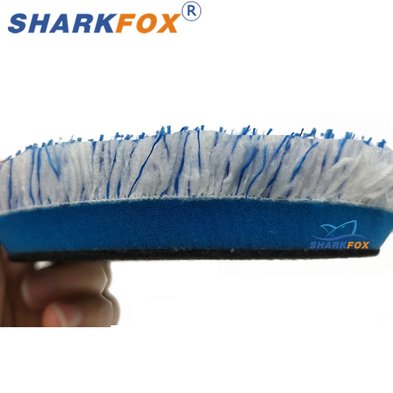 Sharkfox 5Pcs/lot 5/6 inch Microfiber Polishing Pad For Cars Body Polish Wax Buffer Pad Wash Cleaning Micro Fiber Polishing