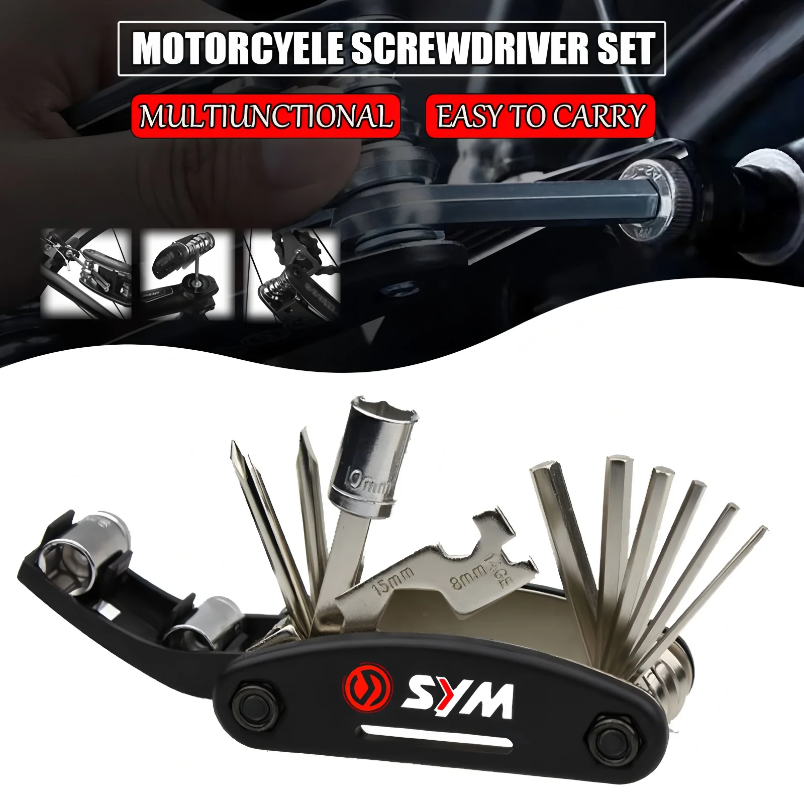 ل SYM كروزيم 300 GTS 300i 250 JOYMAX Z 125 250 300 MAXSYM 400i TL500 TL508 دراجة نارية الملحقات أداة إصلاح مفك مجموعة #1