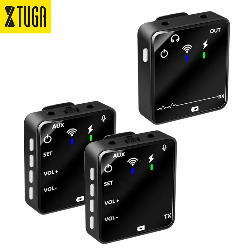 Dieci articoli TLF Xtuga CMX4 CMX3 Smartphone Microfono wireless ultracompatto Microfono a doppio canale per DSLR