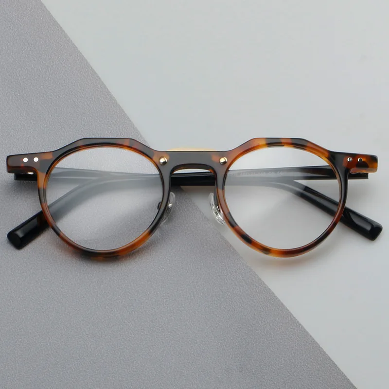 98022 Brand Design Plate Thick Border Vintage Glasses Frame For Man Anti Blue Ray Photochromic Sunglasses Optical Eyewear Frames