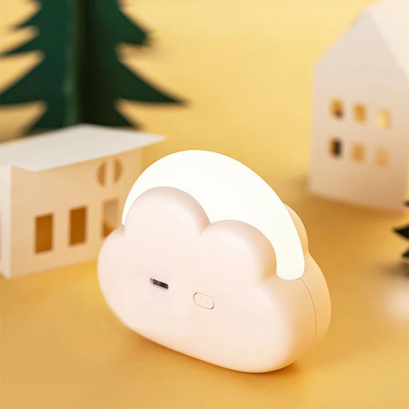 USB Wireless Night Light Mini Adorable Cloud Shape LED Night Lighst For Bedroom Baby Children Bedroom Desktop Decoration Lamps