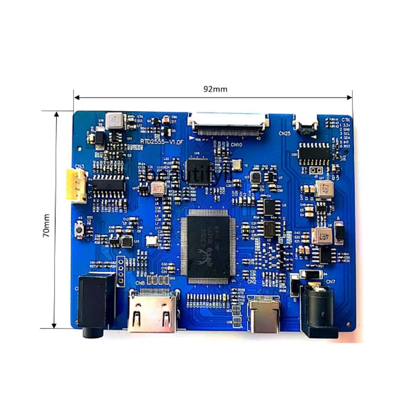 Asmt42 LCDワンラインディスプレイドライバーボードは静電容量式タッチとオーディオインターフェースをサポートしています。