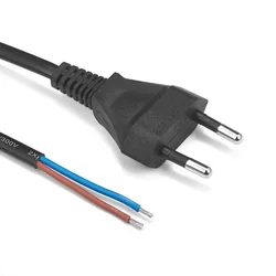EU Power Cord 1m 1.5m 3m 0.75mm2 220V Pigtail Electric Cable Euro Plug Power Supply Cable For Extension Sockets Outlet Lamps