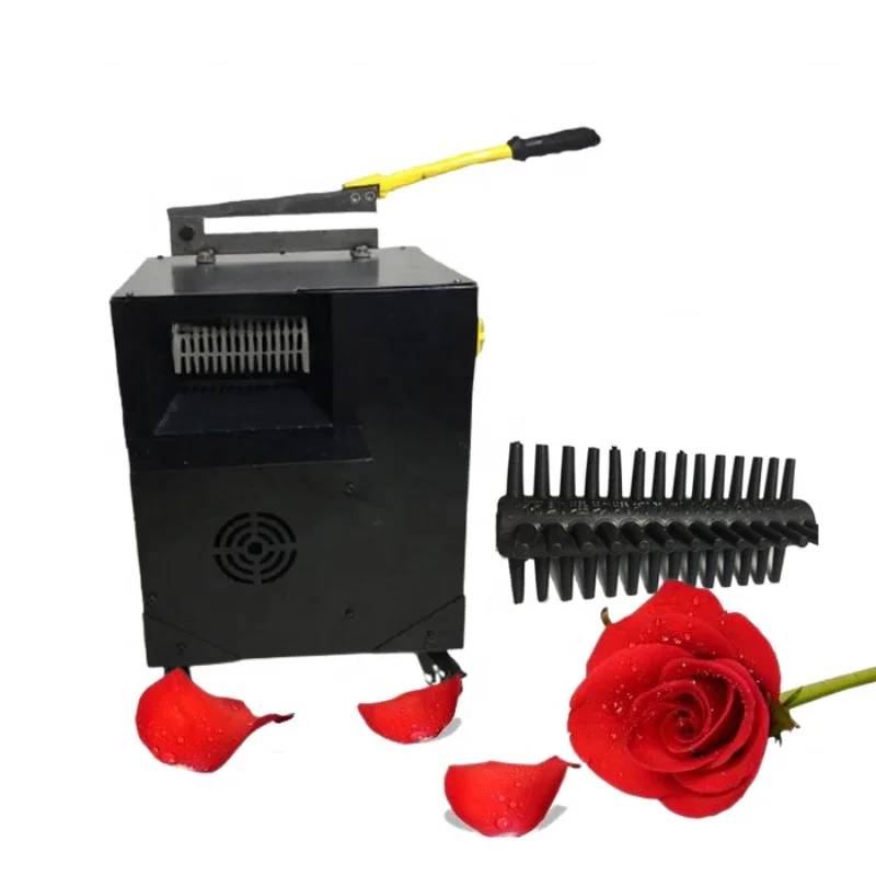 Easy to operate rose thorn removal machine Rose flower dethorn deleafing machine Rose stem cutting machine