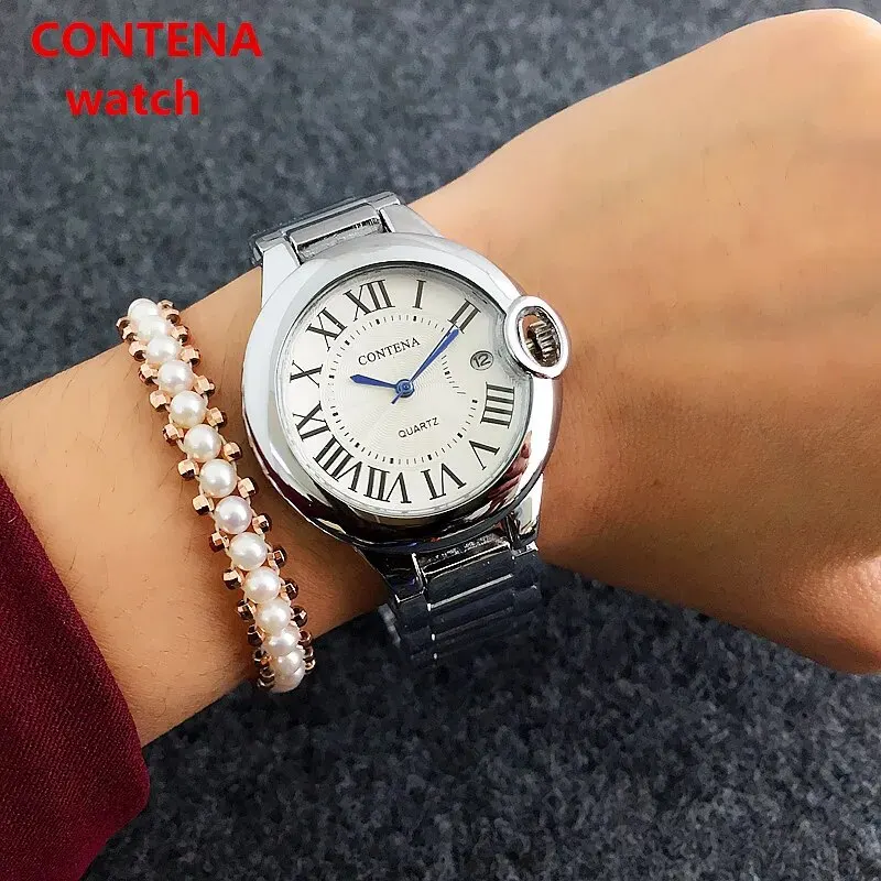 New Brand Luxury Stainless Steel Men and Women Luxury Atmosphere Quartz Watches Fashion Blue Balloon Women Date Watch Suit