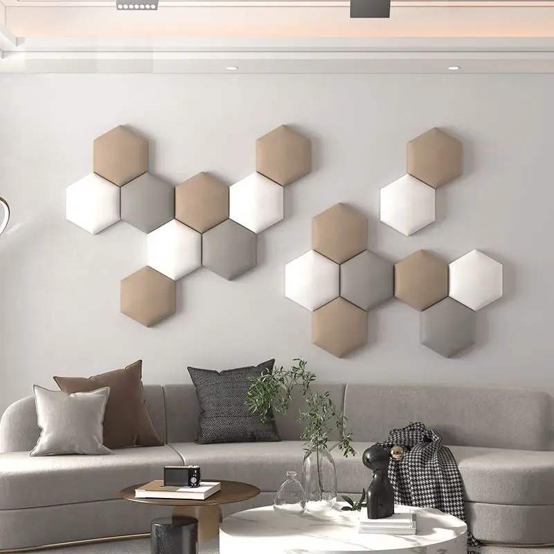 Panneau mural hexagonal adhésif pour lit et sauna, style nordique, décoration de chambre d\'enfant, 90 cm, 135 cm, 145 cm, 150 cm, 160cm