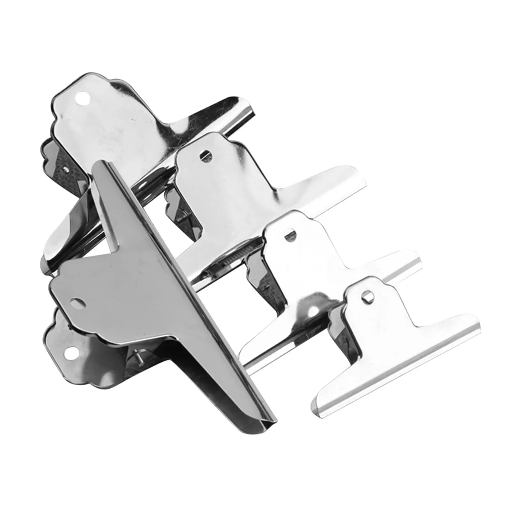

5PCS Binder Clips Metal Hinge File Clamps Folder Drawing Board Office Supplies Student Artists Photos Food Bags