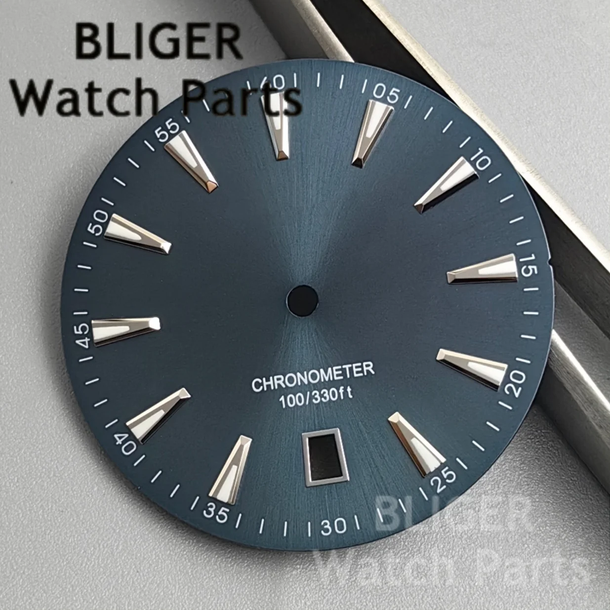 BLIGER Sterile 33.5mm Sunberst Orologio Quadrante Lancette Imposta Luminoso Calendario alle 6 Per NH35 NH36 Movimento Orologio Parti di Ricambio