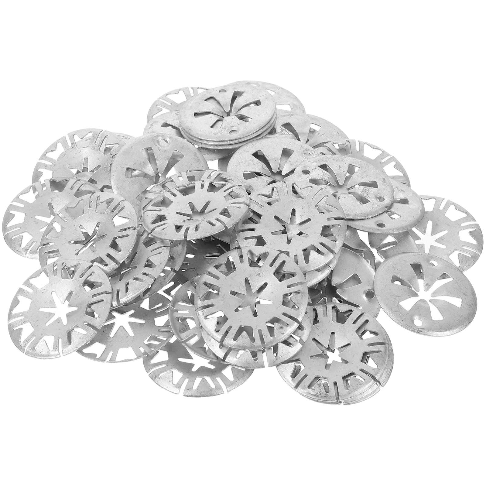 

50pcs Car Gaskets Engine Plates Metal Washers Silver Universal Retainer Durable Insulation Automotive Body Kit