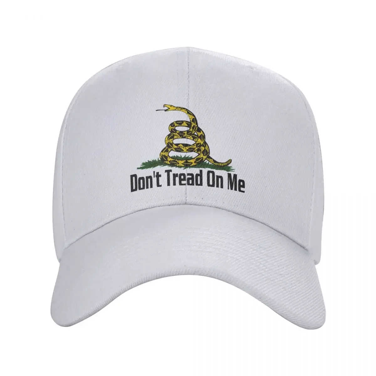 Boné de beisebol da moda Gadsden Flag para homens e mulheres, chapéu de cascavel ajustável Dad Hat, Performance Snapback Caps, não pise em mim