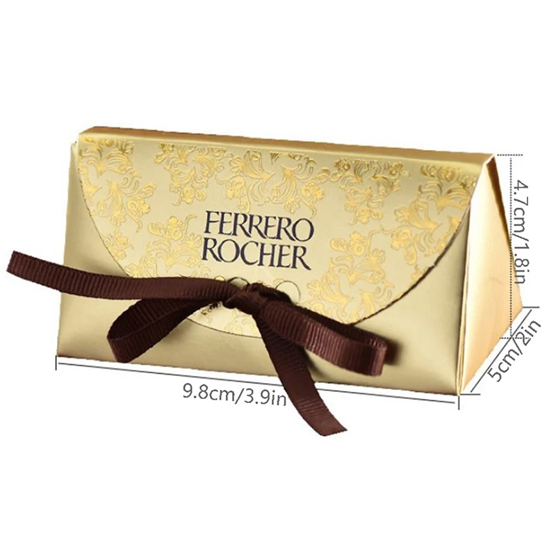 10Pcs Ferrero Rocher Boxes Wedding Favors and Gifts Box Baby Shower Paper Candy Decoration Sweet Bags Supplies